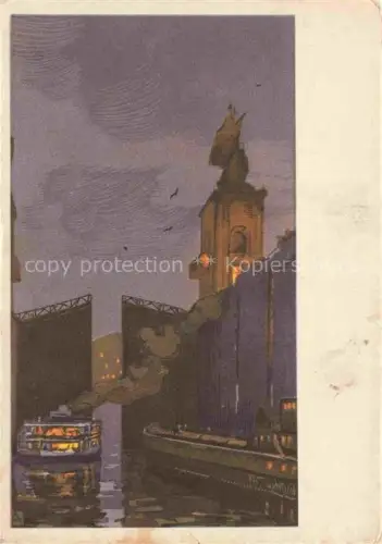 AK / Ansichtskarte MOSCOW  Moskau Moscou RU Schleuse Kuenstlerkarte