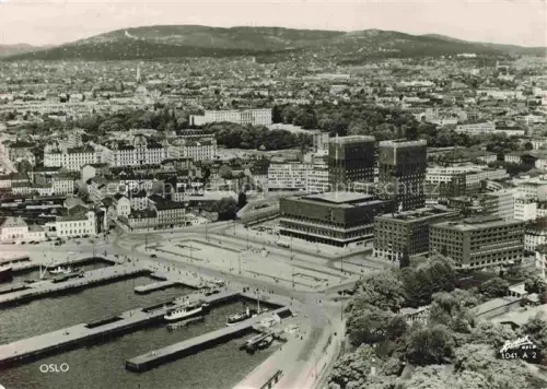 AK / Ansichtskarte OSLO  Norge Stadtpanorama mit Hafen