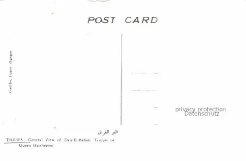 AK / Ansichtskarte Thebes  Theben Egypt General view of Deir-El BahariTemple of Queen Hatshepsut