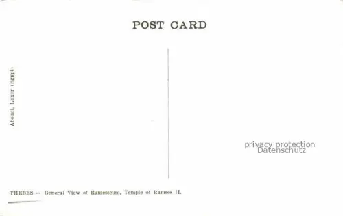 AK / Ansichtskarte Thebes  Theben Egypt General view of Ramesseum Temple of Ramses II
