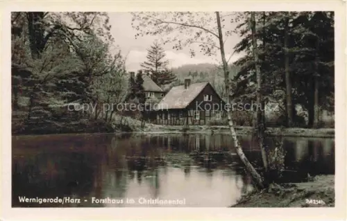 AK / Ansichtskarte Wernigerode Harz Forsthaus im Christanental Gondelteich