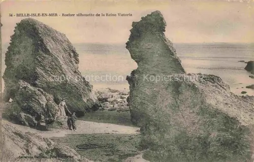 AK / Ansichtskarte Belle-Isle-en-Mer Guingamp 22 Cotes-d Armor Rocher silhouette de la Reine Victoria