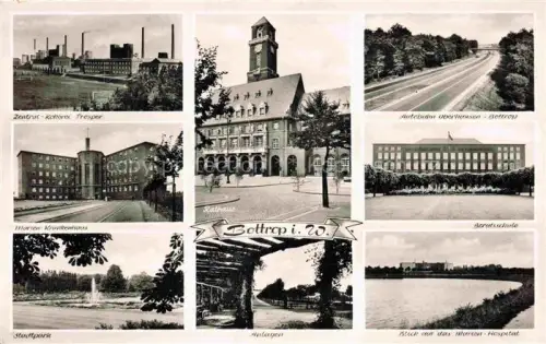 AK / Ansichtskarte Bottrop NRW Zentral Kokerei Prosper Marien Krankenhaus Stadtpark Rathaus Anlagen Autobahn Oberhausen Bottrop Berufsschule Marien Hospital
