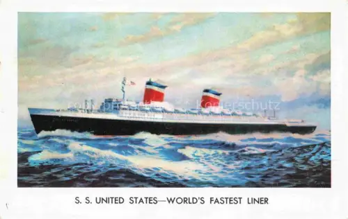 AK / Ansichtskarte Dampfer Oceanliner United States World's Fastest Liner New York Usa