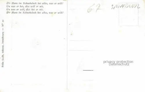 AK / Ansichtskarte SPINDLER C. Kuenstlerkarte D'r Hans im Schnokeloch Trachten 