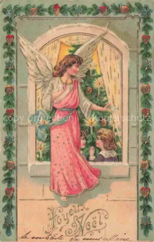 AK / Ansichtskarte Weihnachten Christmas X-Mas Noel Engel Ange Angel Angelo Litho