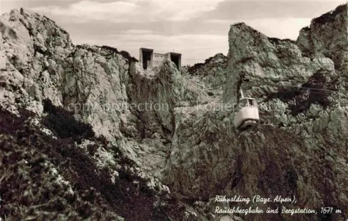 AK / Ansichtskarte Seilbahn Cable-Car Telepherique Ruehpolding Rauchbergbahn Bergstation 