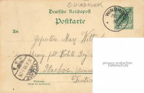 AK / Ansichtskarte Windhoek Windhuk Khomas Namibia Feldpostkarte