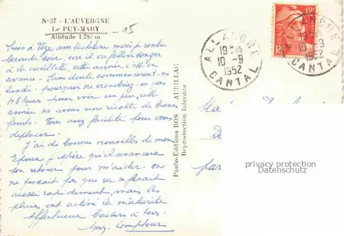 AK / Ansichtskarte Le Puy-Mary Montagne 1787m 15 Cantal Restaurant