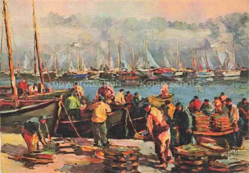 AK / Ansichtskarte Douarnenez 29 Finistere Les filtes bleus