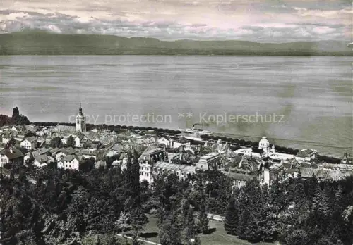 AK / Ansichtskarte Evian-les-Bains Thonon-les-Bains 74 Haute-Savoie La ville le lac Leman et la cote suisse Vue aerienne