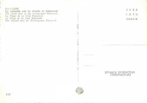 AK / Ansichtskarte RICCIONE RIMINI IT La Spiaggia Sfondo Edenrock