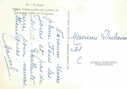 AK / Ansichtskarte PAIMPOL Saint-Brieuc 22 Cotes-d Armor Ecluse l'Embarcadere des Vedettes de Brehat et l'Ecole de Navigation