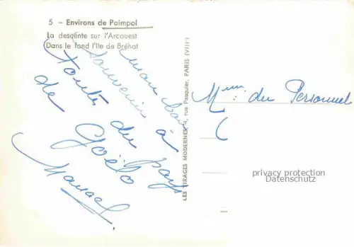 AK / Ansichtskarte PAIMPOL Saint-Brieuc 22 Cotes-d Armor La descente sur l'Arcouest Dans le fond l'Ile de Brehat