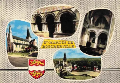 AK / Ansichtskarte Saint-Martin-de-Boscherville Abbaye Romane Salle capitulaire Abbaye interieure Vue generale