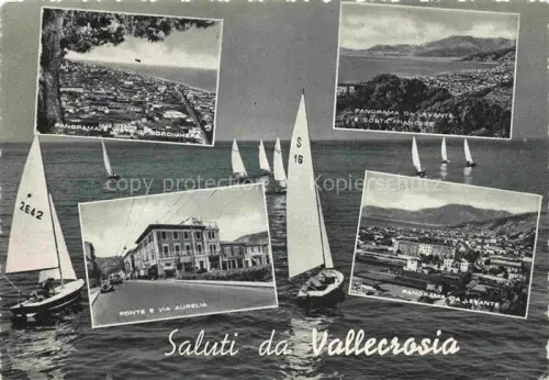 AK / Ansichtskarte Vallecrosia Ventimiglia Liguria IT Panorama Ponte e Via Aurelia Panorama da Levante Costa francese