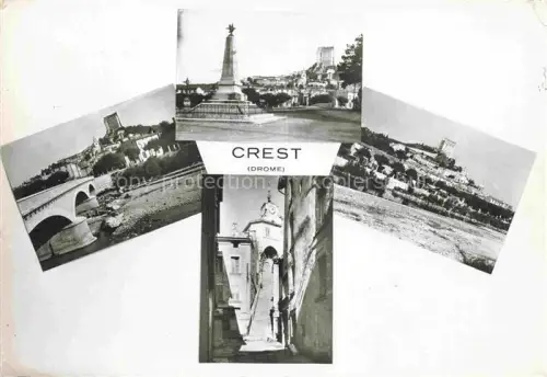AK / Ansichtskarte Crest DIE 26 Drome Perspective sur la Tour Le Clocher et la Tour Vue generale Escaliers des Cordeliers