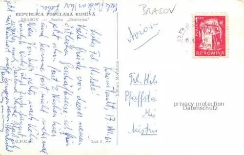 AK / Ansichtskarte Brasov Brasso Kronstadt RO Poarta Ecaterina Kirche 