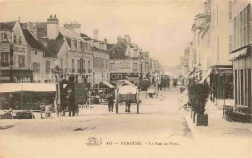 AK / Ansichtskarte Nemours  Fontainebleau 77 Seine-et-Marne Rue de Paris