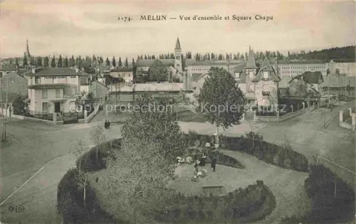 AK / Ansichtskarte MELUN 77 Seine-et-Marne Vue d'ensemble et Square Chapu