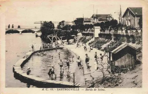 AK / Ansichtskarte Sartrouville Saint-Germain-en-Laye 78 Yvelines Aux bords de la Seine
