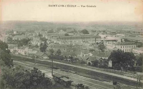 AK / Ansichtskarte Saint-Cyr-l Ecole Vue générale Chemin de fer Correspondence militaire