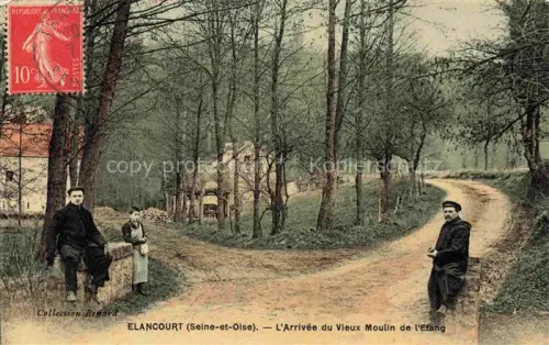 AK / Ansichtskarte Elancourt Rambouillet 78 Yvelines L'Arrivée du vieux moulin et l'étang