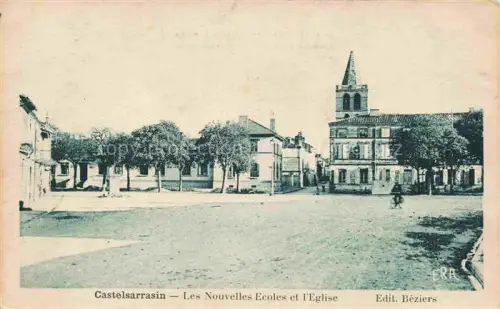 AK / Ansichtskarte Castelsarrasin Les nouvelles écoles et l'église