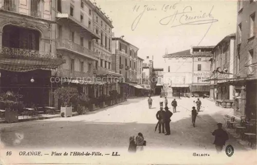 AK / Ansichtskarte Orange AVIGNON 84 Vaucluse Place de l'Hôtel de Ville Correspondence Militaire