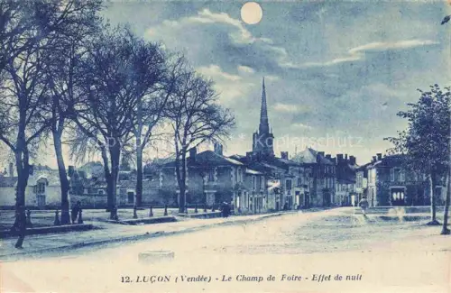 AK / Ansichtskarte Lucon Fontenay-le-Comte 85 Vendee Le Champ de Foire Effet de nuit au clair de lune
