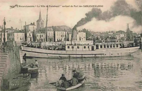 AK / Ansichtskarte Les Sables-d Olonne 85 L'Excusionniste La Ville de Paimboeuf sortant du port