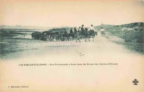 AK / Ansichtskarte Les Sables-d Olonne 85 Une promenade à ânes dans les dunes