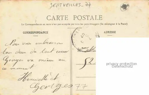 AK / Ansichtskarte Septveilles Ste-Colombe PROVINS 77 Seine-et-Marne Ecole Communale des Filles