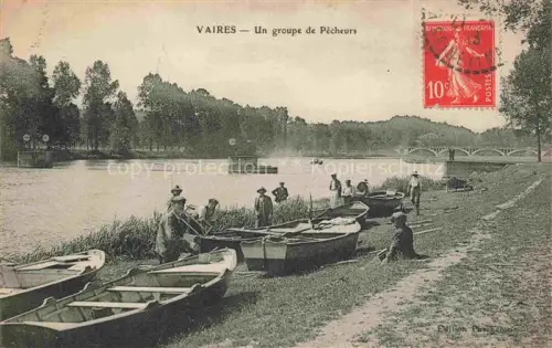 AK / Ansichtskarte Vaires-sur-Marne TORCY 77 Seine-et-Marne Un groupe de pêcheurs