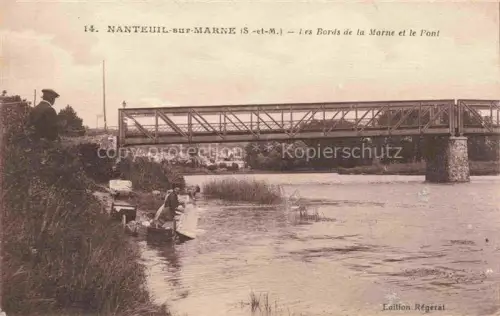 AK / Ansichtskarte Nanteuil-sur-Marne MEAUX 77 Seine-et-Marne Les bords de la Marne et le pont
