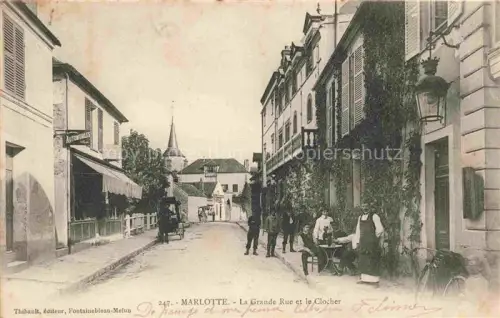 AK / Ansichtskarte Marlotte Bourron-Marlotte Fontainebleau 77 Seine-et-Marne La Grande Rue et le Clocher