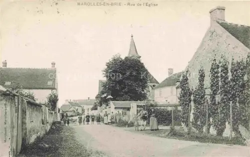 AK / Ansichtskarte Marolles-en-Brie PROVINS 77 Seine-et-Marne Rue de l'Eglise