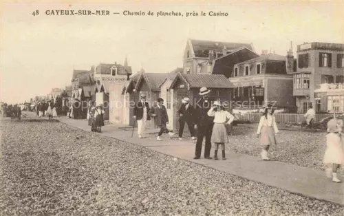 AK / Ansichtskarte CAYEUX -SUR-MER Abbeville 80 Somme Chemin de planches près le casino