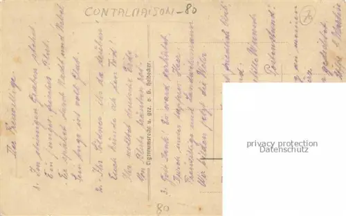 AK / Ansichtskarte Contalmaison PERONNE 80 Somme Teilansicht zerstoerte Haeuse Heidecker Kuenstlerkarte