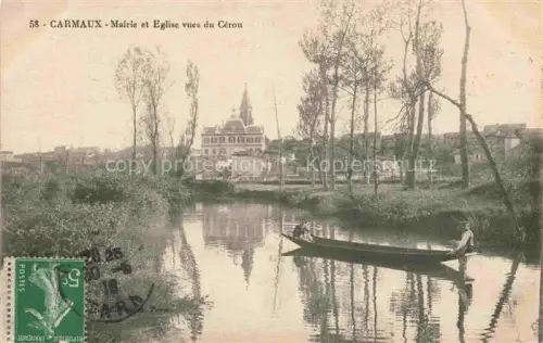 AK / Ansichtskarte Carmaux ALBI 81 Tarn La Mairie et l'église vues du Cérou