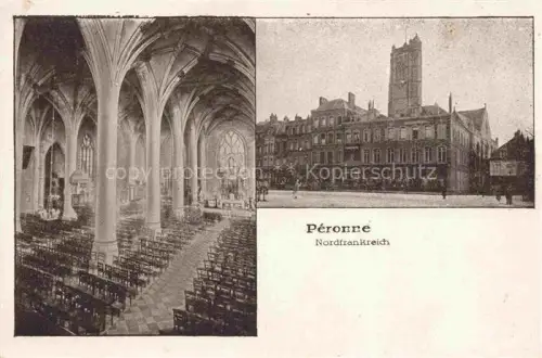 AK / Ansichtskarte PERONNE  80 Somme Kathedrale Innenansicht