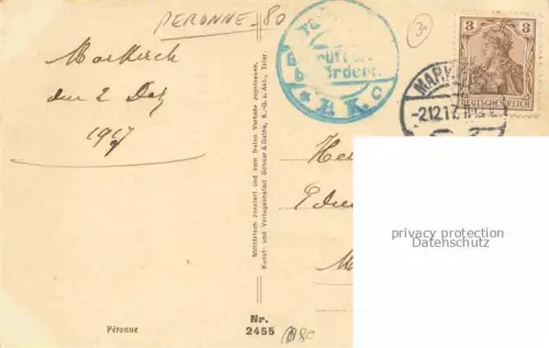 AK / Ansichtskarte PERONNE  80 Somme Rathaus