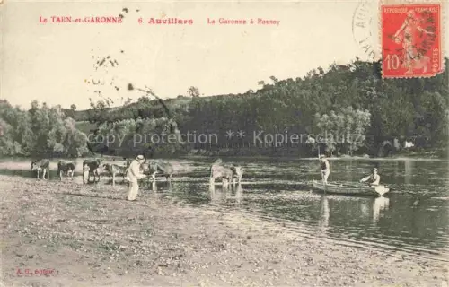 AK / Ansichtskarte Auvillar Castelsarrasin 82 Tarn-et-Garonne La Garonne à Poutoy