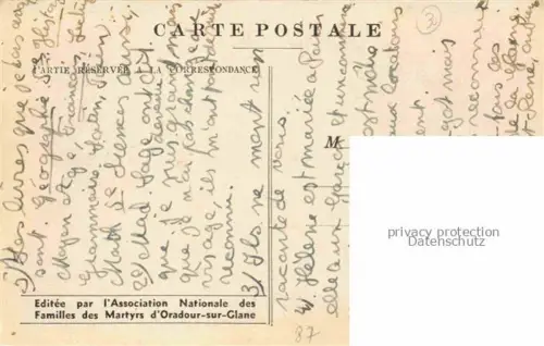 AK / Ansichtskarte Oradour-sur-Glane Rochechouart 87 Haute-Vienne Le Maître Autel détruit les Martyrs d'Oradour sur Glane Massaker 2. Weltkrieg