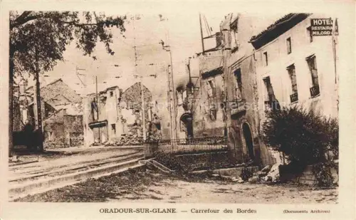 AK / Ansichtskarte Oradour-sur-Glane Rochechouart 87 Haute-Vienne Carrefour des Bordes les Martyrs d'Oradour sur Glane Massaker 2. Weltkrieg