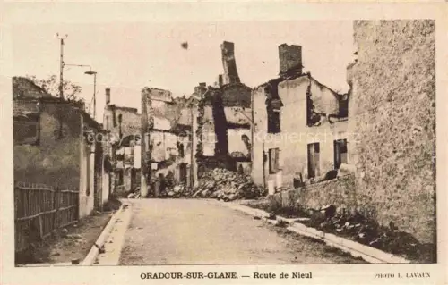 AK / Ansichtskarte Oradour-sur-Glane Rochechouart 87 Haute-Vienne Route de Nieul les Martyrs d'Oradour sur Glane Massaker 2. Weltkrieg
