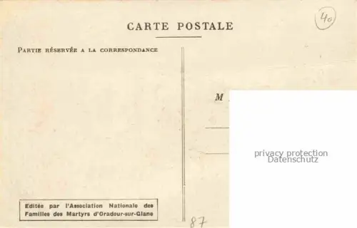 AK / Ansichtskarte Oradour-sur-Glane Rochechouart 87 Haute-Vienne Route de Nieul les Martyrs d'Oradour sur Glane Massaker 2. Weltkrieg