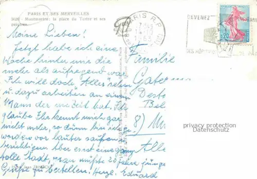 AK / Ansichtskarte Montmartre PARIS 75 :aae

La place du Tertre et ses peintres