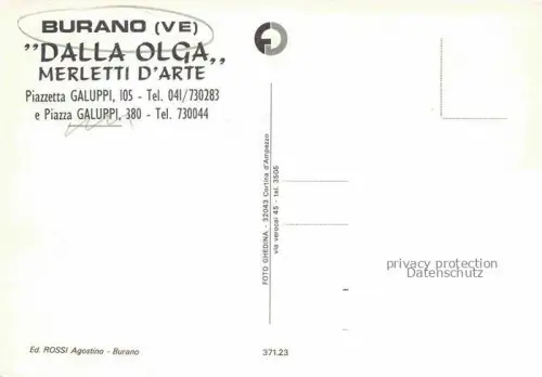 AK / Ansichtskarte Burano VENEZIA Venedig Venice Venise IT Dalla Olga Merletti d'Arte