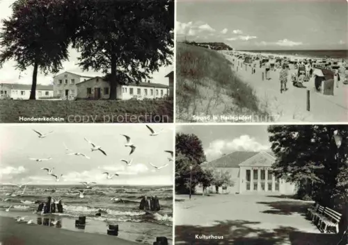 AK / Ansichtskarte Neuhof Heringsdorf Handwerkerheim Strand Kulturhaus